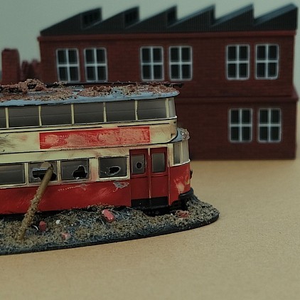 tram destroyed
